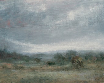 Oil Painting Art Print, Yorkshire Moors, England Landscape, 5x7, 8x10, 11x14 Giclee Print of Oil Painting, Small Art Print, Home Decor