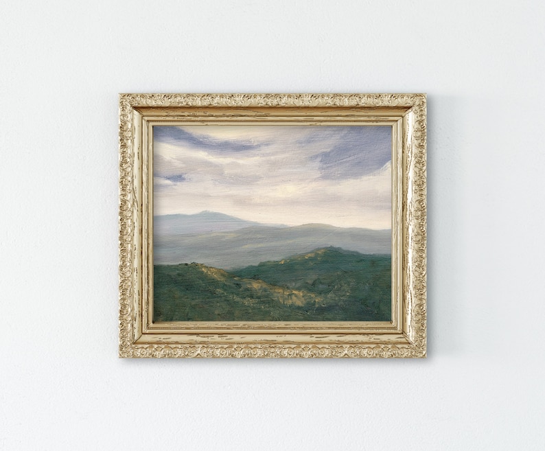 Oil Painting Print, Appalachia Art Mountain Forest Scene, Appalachian Trail Mountain Range Painting, Landscape Nature Wall Art 8x10, 11x14 image 3