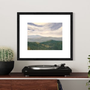 Oil Painting Print, Appalachia Art Mountain Forest Scene, Appalachian Trail Mountain Range Painting, Landscape Nature Wall Art 8x10, 11x14