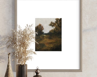 Oil Painting Art Print, 8x10 Landscape Painting Print, Dark Oil Landscape Wall Art Print, Moody Romantic Art, Fine Art Print, Tonalism Art