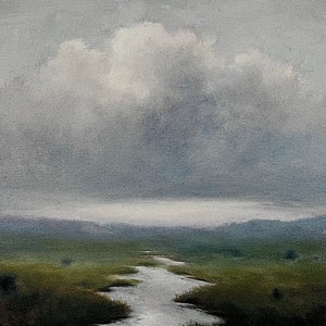 Oil Painting Print, Landscape Print, Charleston Marshland Painting, Oil Painting Print of Painting 8x10 or 11x14, South Carolina Art, Marsh