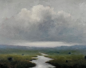 Marsh Oil Painting Print, Landscape Print, Charleston Marshland Painting, Oil Painting Print of Painting 8x10 or 11x14, South Carolina Art