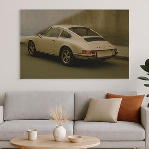Porsche Wall Art, Porsche 911 Acrylic Print, Masculine Wall Art, Vintage Car Poster, Sports Car Decor, Luxury Garage Wall Art