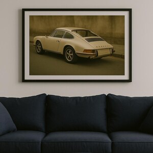 Porsche Wall Art, Porsche 911 Poster, Masculine Wall Art, Vintage Porsche Print, Digital Download, Porsche Car Poster