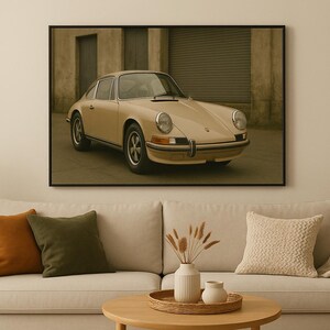 Porsche Wall Art, Porsche 911 Poster, Masculine Wall Art, Vintage Porsche Print, Digital Download, Porsche Car Poster