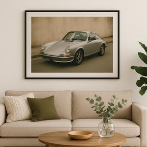 Porsche Wall Art, Porsche 911 Poster, Masculine Wall Art, Vintage Porsche Print, Digital Download, Porsche Car Poster