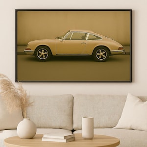 Porsche Wall Art, Porsche 911 Poster, Masculine Wall Art, Vintage Porsche Print, Digital Download, Porsche Car Poster