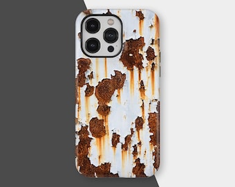 Rustiek verroest metaaltextuurontwerp Stoer telefoonhoesje voor iPhone 17 16 15 14 13 12 Pro Max, Samsung S25 S24 S23, industriële stijl, metaalachtig