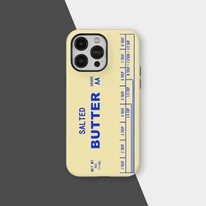 Butter Phone Case, Salted Butter Tough Phone Cover, Protective Case for iPhone 17 16 15 14 13 12, Samsung S25 S24, Ultra Funny Friend Gift