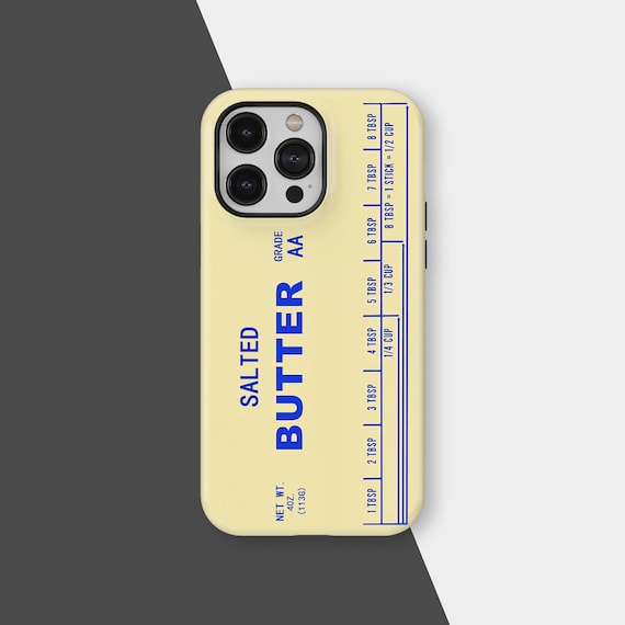 Butter Phone Case, Salted Butter Tough Phone Cover, Protective Case for iPhone 18 17 16 15 14 13, Samsung S25 S24, Ultra Funny Friend Gift