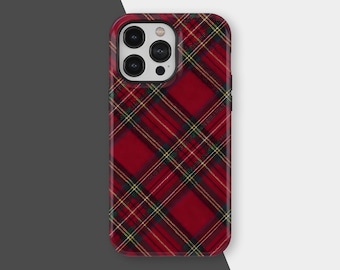 Handyhülle Rot Kariert, Rot Tartan Kariert Handyhülle, Urlaub Handyhülle, iPhone 17 16 15 14 13 12, Samsung Galaxy S25