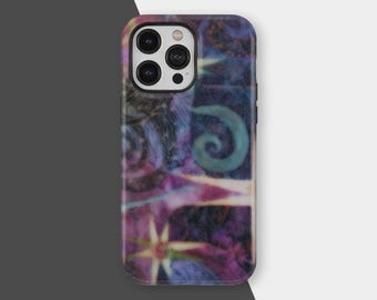Whimsical Starry Phone Case, Abstract Painting Swirl Phone Cases, Trippy Space Gift for iPhone 17 16 15 14 13 12 11 Pro Max, Samsung S25 S24