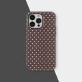 Brown & Pink Polka Dot Phone Case,  Soft Girl Cute Design, Y2K Style, Fall Autumn Aesthetic, iPhone 17 16 15 14 13 12 Pro Max, Samsung S25 product logo