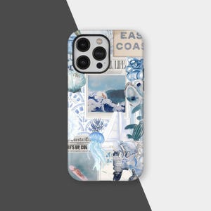 Funda de concha marina con estética de nieta costera, funda playera tropical para iPhone 16, 15, 14, 13 y 12 Pro Max, Samsung S25 y S24 Ultra