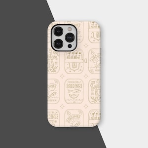 Vintage Sardine Can Phone Case, Retro Sardine Tin MagSafe Phone Case, iPhone 16 15 14 13 12 11 Pro Max, Samsung S25 S24 S23 S22 Plus Ultra
