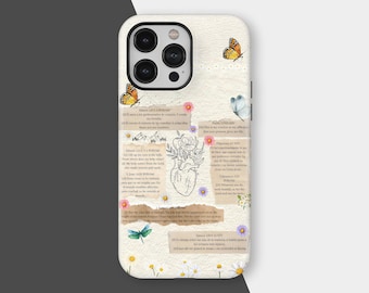 Bible Verses Phone Case Christian cover, Christian Floral Faith Phone Case, iPhone 17 16 15 14 13 12 11 Pro Max, Samsung S25 S24 Ultra