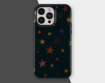 Funda para teléfono Grunge Star, estilo vintage celestial de los 90, Y2K, con cielo nocturno oscuro, para iPhone 17, 16, 15, 14, 13, 12 y 11 Pro Max, Samsung S25 y S24