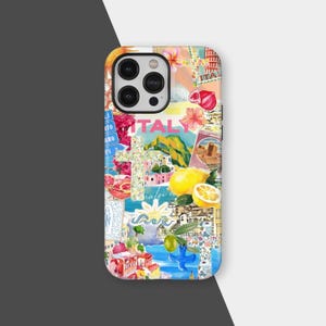 Coquette Italian Phone Case Amalfi Coast Italy Cover for iPhone 16 15 14 13 12 11 Pro Max, Samsung S25 S24 S23 Plus Ultra
