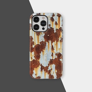 Rustic Rusted Metal Texture Design Tough Phone Case for iPhone 17 16 15 14 13 12 11, Samsung S25 S24, Industrial Style, Unique Gift Idea