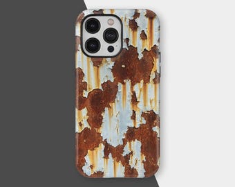 Rustic Rusted Metal Texture Design Tough Phone Case for iPhone 17 16 15 14 13 12 11, Samsung S25 S24, Industrial Style, Unique Gift Idea