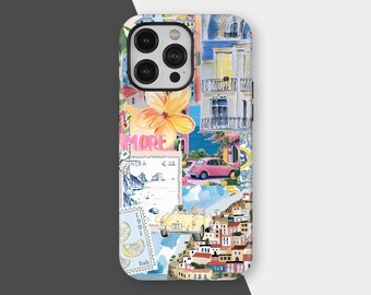 Italy Phone Case Italian Amalfi Coast La Dolce Vita Cover for iPhone 17 16 15 14 13 12 11 Pro Max, Samsung S25 S24 S23 S22 Plus Ultra