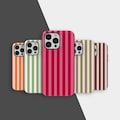 Retro Striped Phone Case, Candy Color Y2K Aesthetic Cover For iPhone 17 16 15 14 13 12 11 Pro Max, Samsung S25 S24, Vibrant Bold Stripe Case product logo