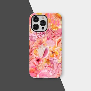 Colorful Summer Collage Sea Beach Phone Case, European Coast Phone Case, iPhone 16 15 14 13 12 11 Pro Max, Samsung S25 S24 S23 Plus Ultra