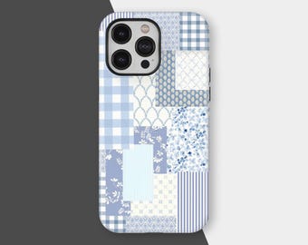 Quilt Patchwork Phone Case, Floral Phone Cover for iPhone 17 16 15 14 13 12 11 Pro Max, Samsung S25 S24, Cottagecore Gift, Fall Accessory