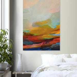 Paesaggio astratto ora d'oro - Poster di belle arti