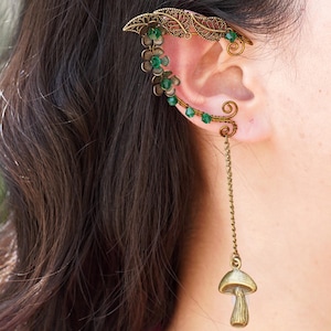 Pendientes de elfo con orejas de elfo: pendientes de cosplay de elfo de hadas de alambre de cobre, sin perforar