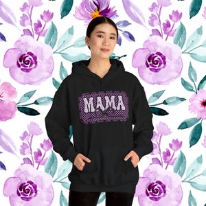Stylish Mama Hooded Sweatshirt, Cozy Gift for Moms, Trendy Casual Wear, Mother&#39;s Day, Family Gatherings, Everyday Comfort, Unisex Hoodie