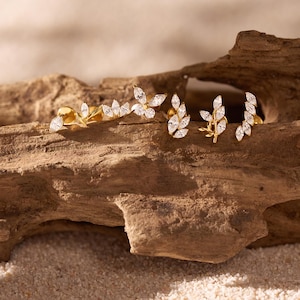 Ensemble de clous en titane feuille - Piercing lobe cartilage hélicoïdal 18G | 100 % titane pur, confort 24h/24, 7j/7, imperméable et hypoallergénique, coffret cadeau