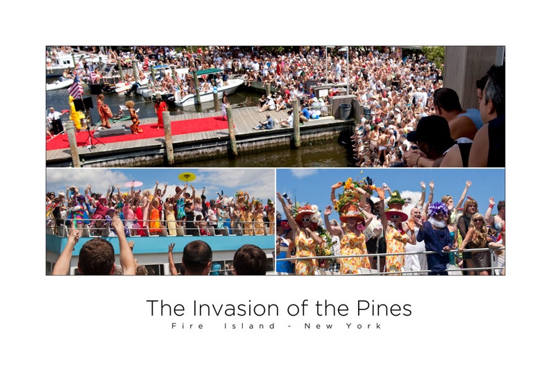Fire Island Pines MiniPoster Invasion of the Pines Etsy