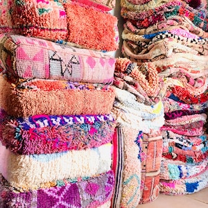 Vintage Moroccan Kilim Pouf, Handwoven Ottoman & Floor Pillow, Yoga Meditation Cushion, Outdoor Furniture [UNSTUFFED]