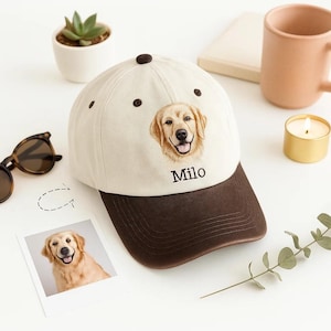 Custom EMBROIDERED Pet Hat Using Pet Photo Personalized Dog Hat Custom Cat Hat Custom Pet Cap Dog Hat Custom Dog Baseball Cap Dog Mom Hat