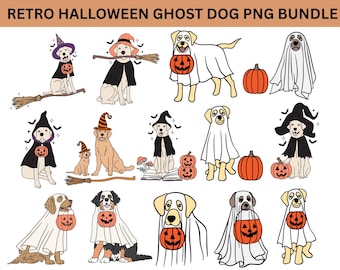 Geist Hund Retro gruselige Saison Svg, Geist Hund Halloween Svg, Hund Halloween Svg, Liebeshund Svg, lustiges Halloween, Geisterhunde Designs für Cricut