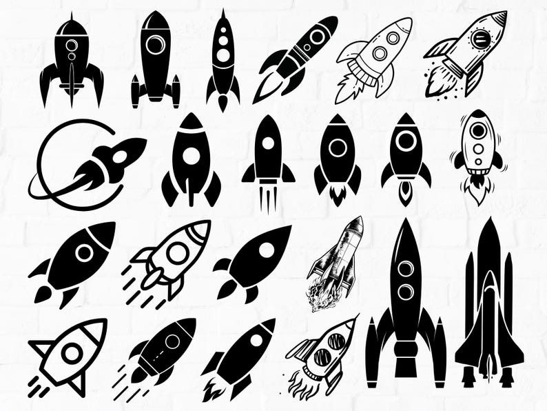 Rocket SVG Bundle, Rocket PNG Bundle, Rocket Clipart, Rocket SVG Cut ...