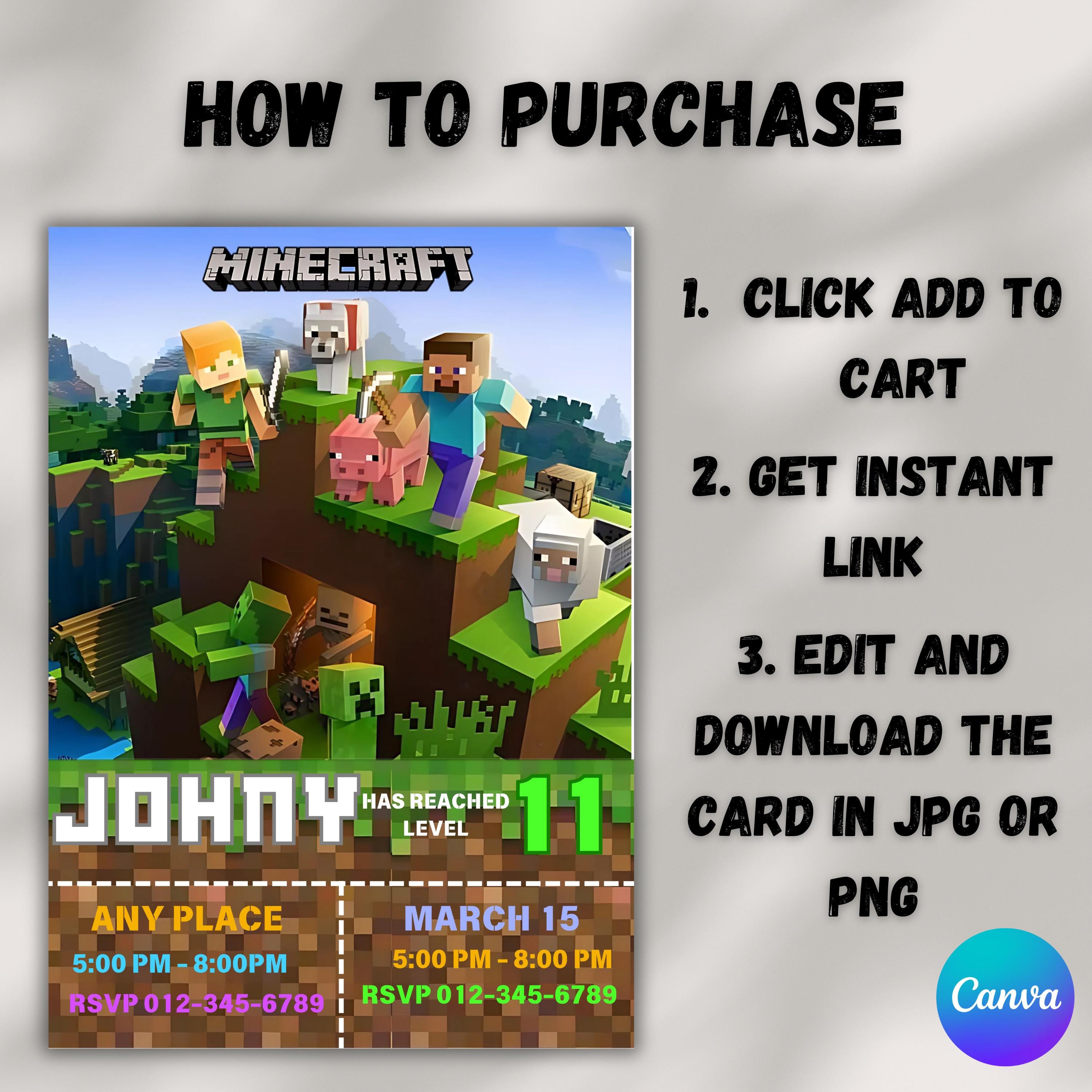 Minecraft Canva Template