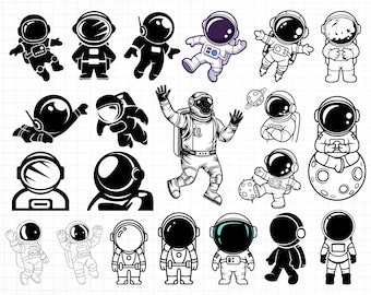 Paquete de astronautas SVG y PNG, astronauta con cohete SVG, niño astronauta SVG, universo SVG, astronauta SVG, espacio SVG