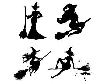 WITCH SVG, Witch Bundle Svg, Halloween Svg, Halloween Witch Svg, Witch Clipart, Witch Cut Files For Cricut, Witch Silhouette