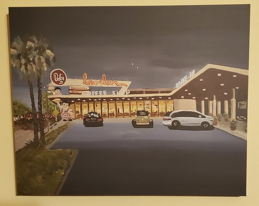 Bob's Big Boy Downey 16 Inches by 20 Inches Print on Canvas No Frame