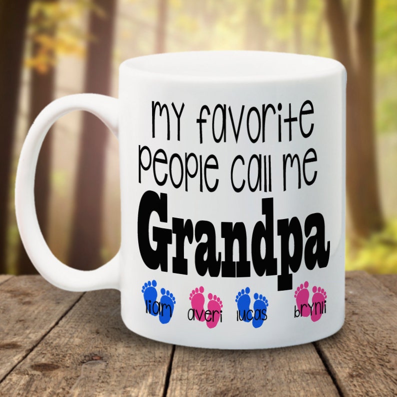 Download Grandpa mug Father's Day Travel Mug My favorite people | Etsy