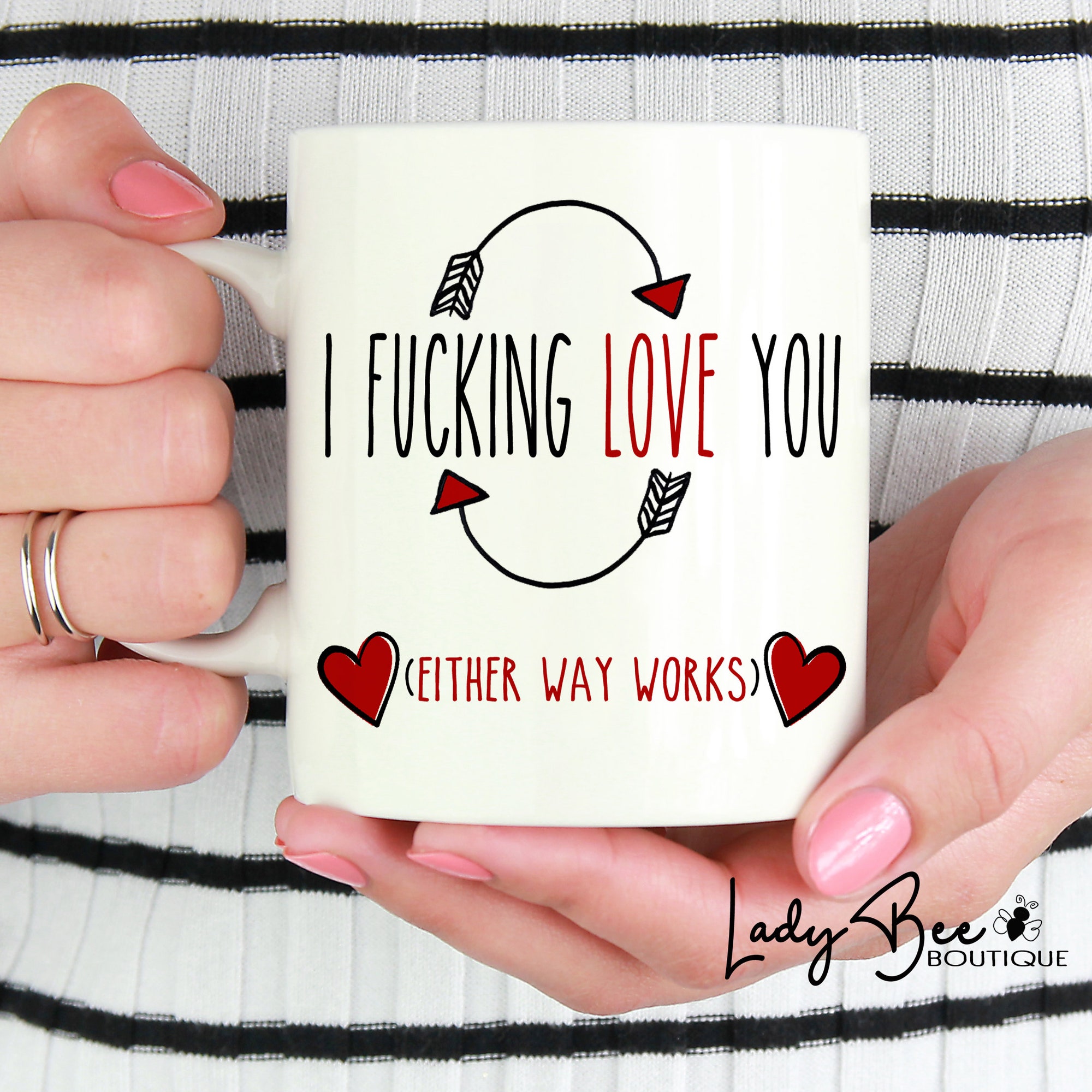 Discover Valentines Day Mug, I effing love you, gift for husband, gift for wife, Funny Coffee Mug