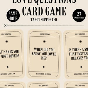 Juego de cartas de preguntas de amor, Tarot con apoyo, Preguntas de amor, Juegos de tarot, Análisis de relaciones, Apoyo con tarot, Orientación espiritual, Cartas de amor