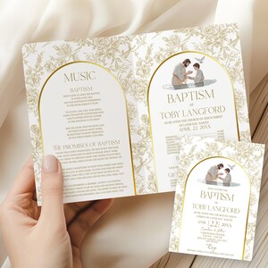 LDS Baptism Program Template with Invitation Lds Program Template Lds Church Template Boy Baptism Program Lds Program Baptism Bronze LD002