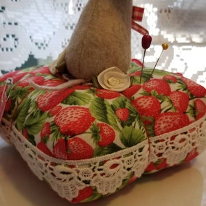 Made to Order Strawberry Field Mouse Pincushion image 5
