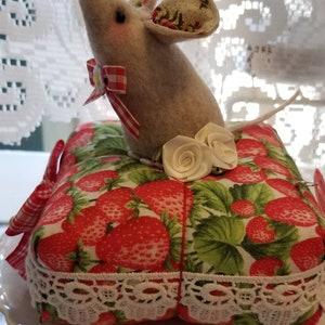 Made to Order Strawberry Field Mouse Pincushion image 3
