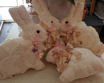 Made to Order Chenille Cream Colored Bunny