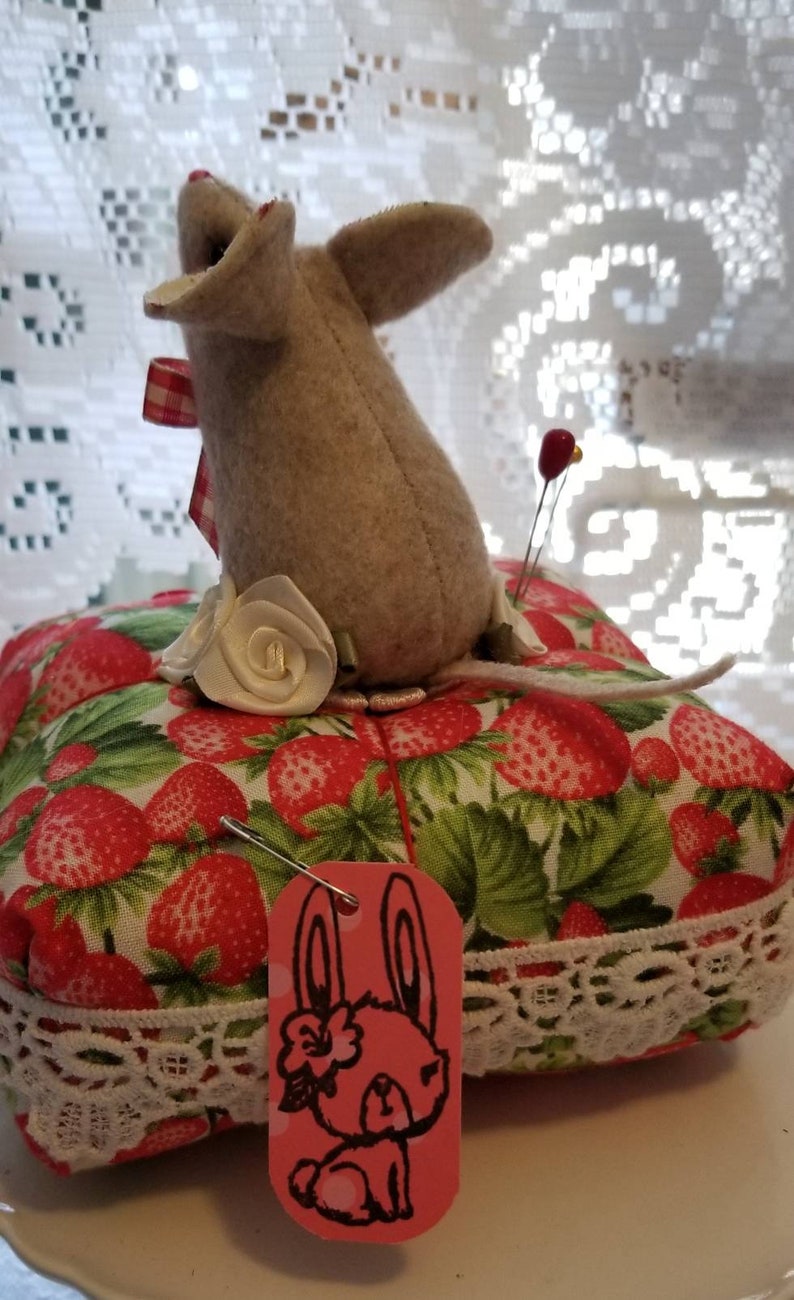 Made to Order Strawberry Field Mouse Pincushion image 4