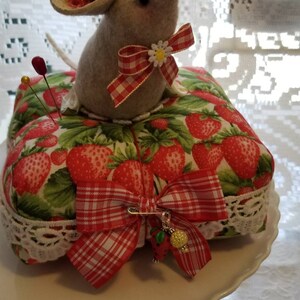 Made to Order Strawberry Field Mouse Pincushion image 2